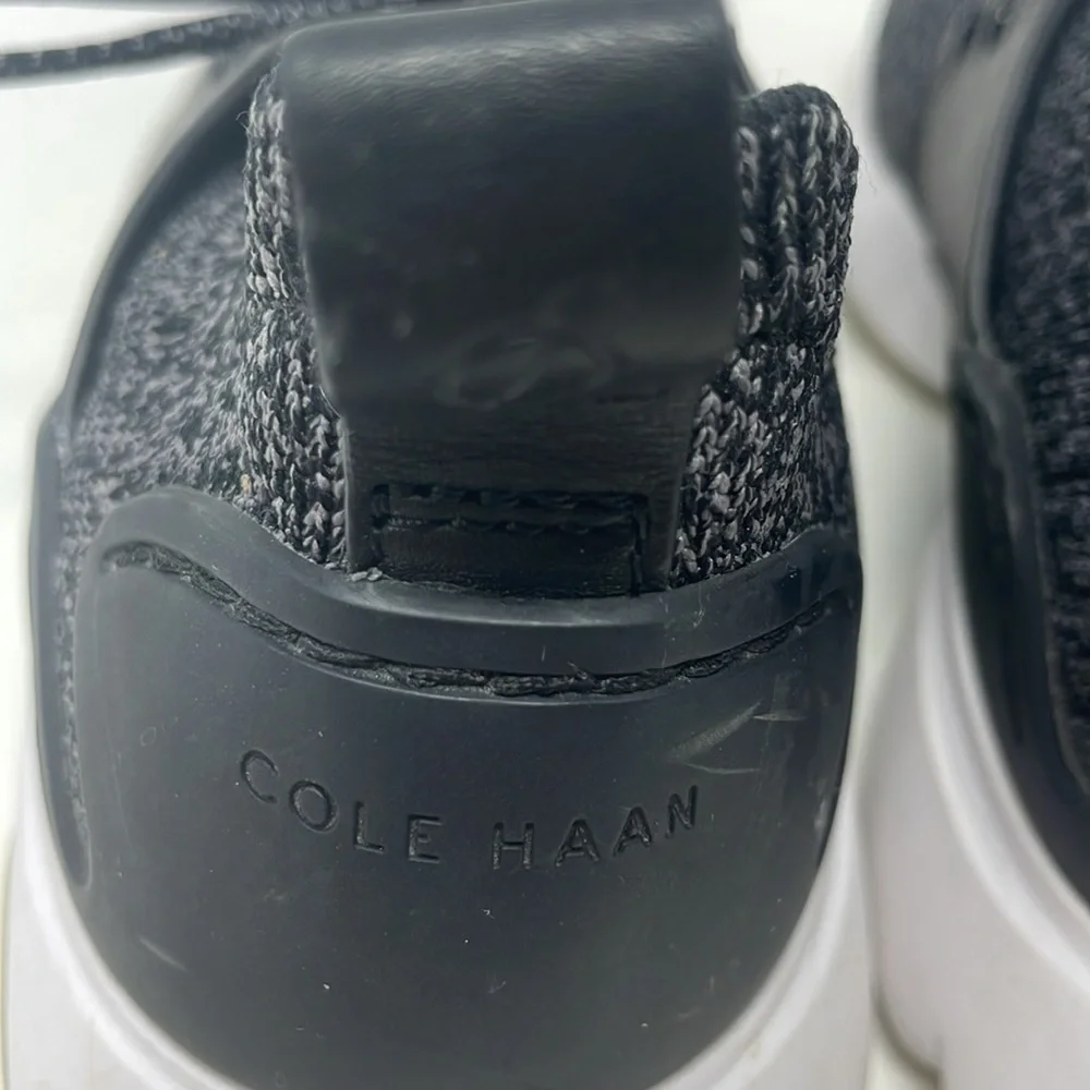 Cole Haan Zerogrand Black White Knit Sneakers Size 6 Excellent Condition